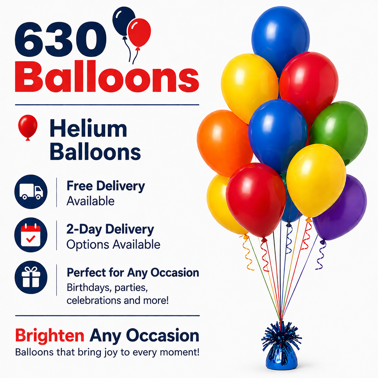 Colorful helium balloons